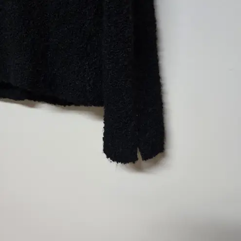 Alpaca Wool Blend Black Jacket Made in Peru Boho Textured Knit Sz S/M