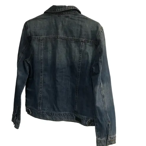 sts blue Denim Jean Jacket Distressed