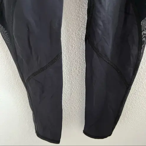 Michi Back Active Leggings Workout Mesh Paneling Nylon Spandex Small