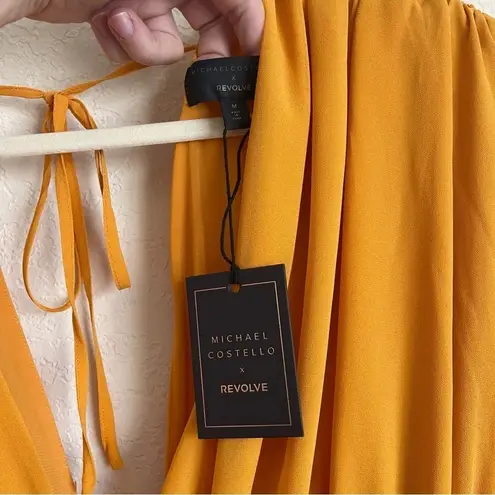 Michael Costello NWT x REVOLVE Kerry Gown in Marigold Long Sleeve