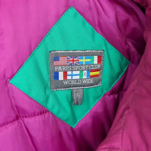 Vintage 80s Paris Sports Club Ski Coat Size L