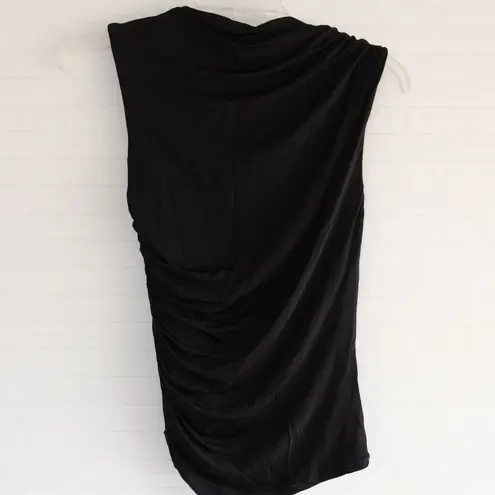ANINE BING Black Sleeveless Ruched Blouse