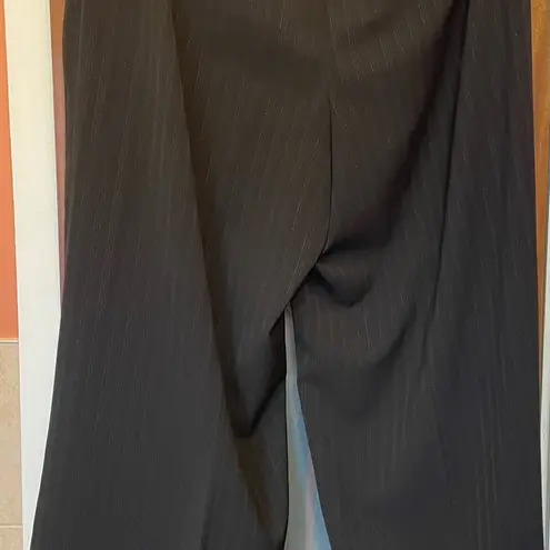 Lane Bryant  Women Black Silver Threaded Extra Wide Leg Dress Pants Size 20