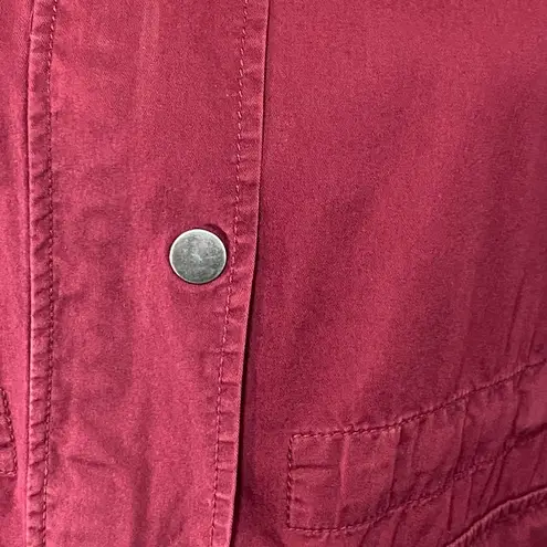 Abound Nordstrom Burgundy Zip Up Utility Jacket