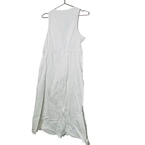 AREA STARS White Cotton Waist Cinching Sleeveless Jean A