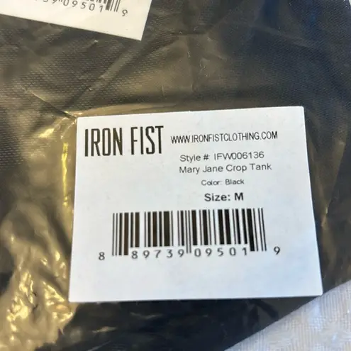 Iron fist NEW! Sheer Black Mary Jane Green Sequins Cropped Tank Top Size MEDIUM