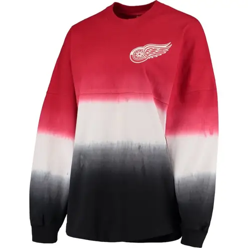 Fanatics Detroit Red Wings Ombré Spirit Jersey Oversized Women's Large Red Black