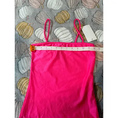 Publik NWT Size XS Women Hot Pink Bodycon Dress Thin Strap Mini Form Fitting Y2K