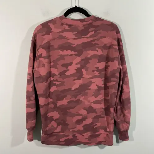 Lululemon Women Pink Camo Perfectly Oversized Pullover Sweatshirt