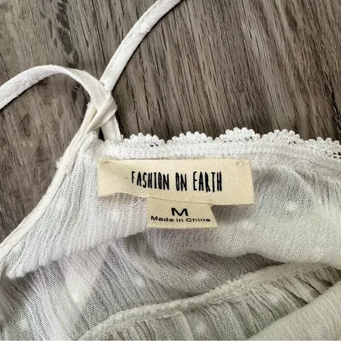 Fashion On Earth White detail tank top- size M