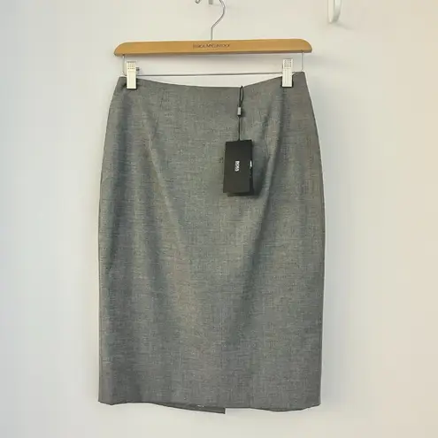 Hugo Boss Boss Vilina Gray Career Pencil Skirt Size 2 NWT