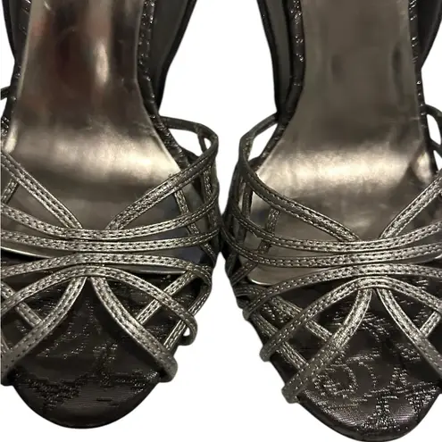 Badgley Mischka black Silver Shoes heels size 7.5