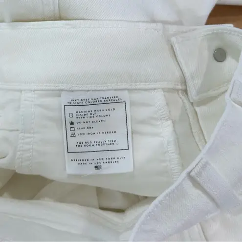 AYR The Beat Barrel Leg Ankle Crop Jean in Tofu White NEW size 23