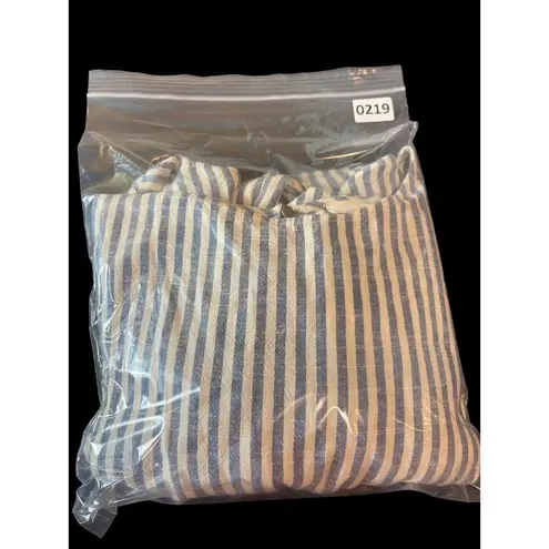 Hudson June Womens Jumpsuit Plus Size 1 Blue Ivory Stripe Linen Blend 1 Piece