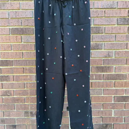 Hill House Home Jewel Jammie Pants Black Womens Size XS Pajama Bottom Loungewear