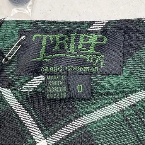Royal Bones By Tripp NYC Green Plaid Suspenders Skirt Womens Size 0X NEW *FLAW - Image 4