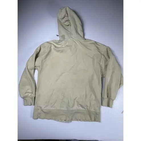 TNA Cozy AF Fleece Zip Up Hoodie Sweatshirt Beige Casual Comfort Size 2 Tan