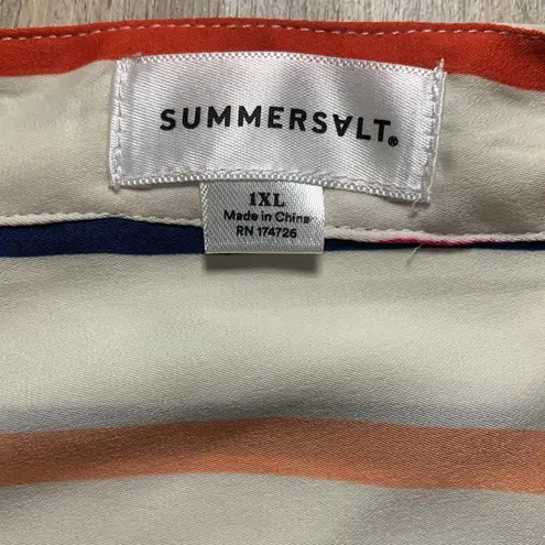 Summersalt The Short Effortless Shirtdress Coverup in Rainbow Stripe Size 1XL