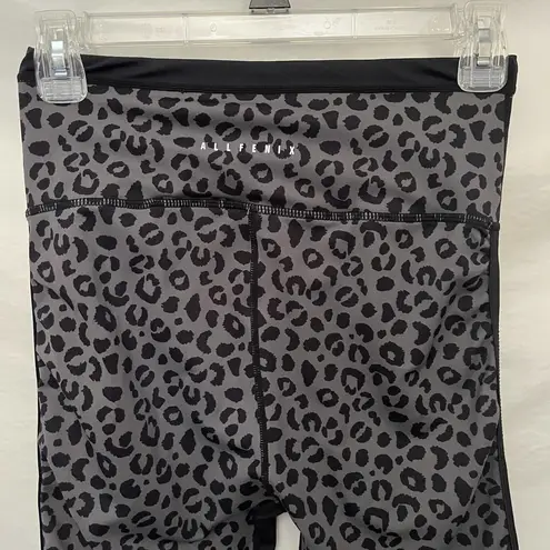All Fenix Cheetah Print Athletic Womens Leggings Size Small Stripes Olive Gray