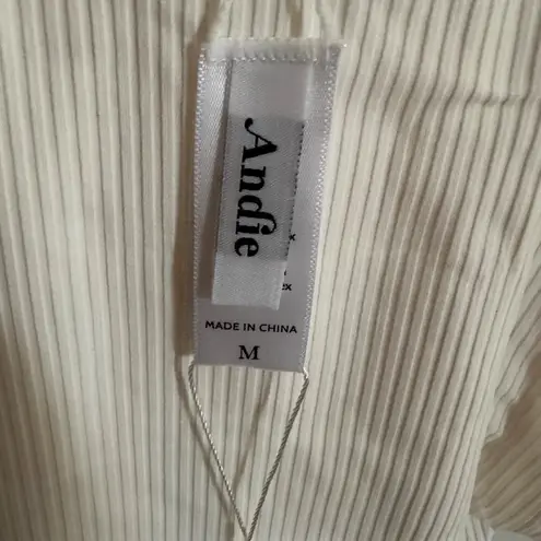 ANDIE Swim Asbury Ribbed One Piece Swimsuit Coconut White Size Medium