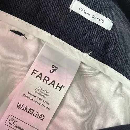 Farah • NWT Navy Waffle Knit Jersey Pants Casual Cargo Blue Size 30
