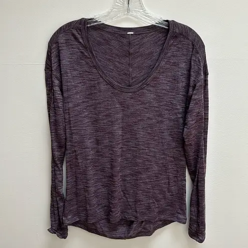 Lululemon  Womens Shirt Small Purple Scoop Athletic Long Sleeve Stretch Base