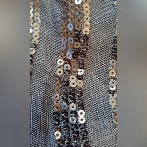 Soiéblu Black Sheer Overlay Sequined Sleeveless ModCloth Party Dress Medium