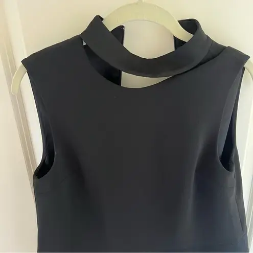 AQ/AQ  Black asymmetrical mini dress high neck | size 4