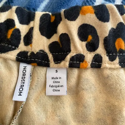 Nordstrom NWT  leopard print pajama pants S 100% cotton