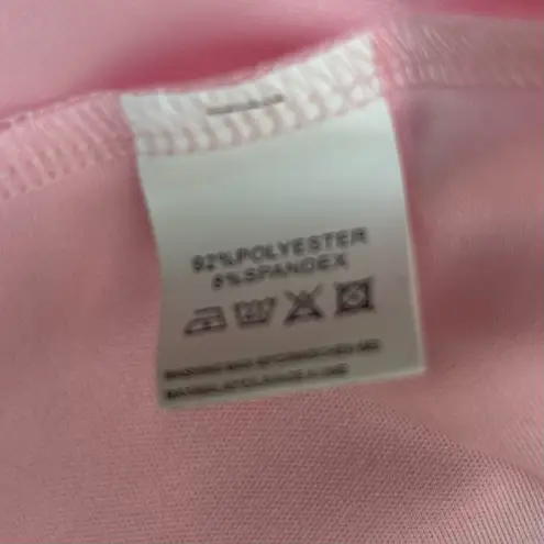 Avidlove Pleated Drawstring High Waist Skirt Pink Size Small