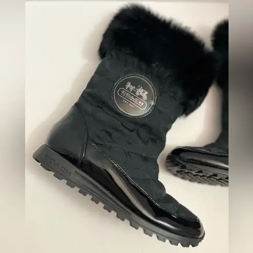 Coach  “Joyous” Signature Black Boots