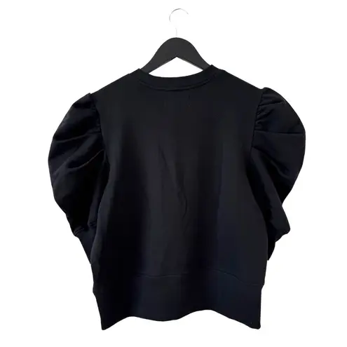 Soldout.NYC Large Just Enough Puff Short Sleeve Sweatshirt Black Fleece Crewneck