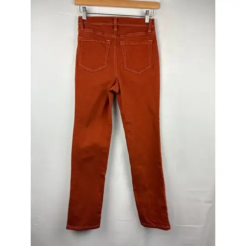 Diane Gilman Dg2 By Womens Rust Straight Leg Jeans Size 0 Cotton Blend