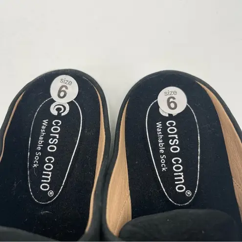 Corso Como NEW Shoes Slip-on Trena Sneaker Black Leather Nubuck Casual Size 6