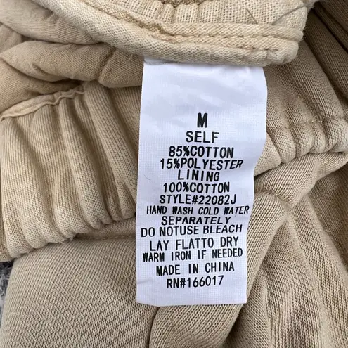 Blue b. Quilted Bomber Jacket Tan Size Medium