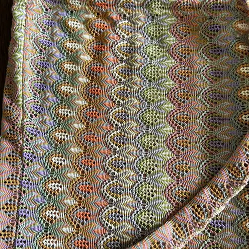 Becca Virtue Crochet Striped Pants Swim cover up, size medium, $88