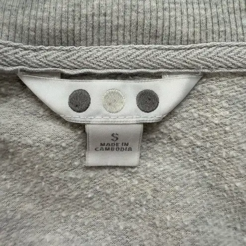 Three Dots Three Dot Quarter Zip Pullover Sweater Lightweight Heather Gray, Size Small
