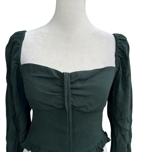 NWT SUNDAY BEST Sinatra Long Sleeve Blouse Sz XS Green