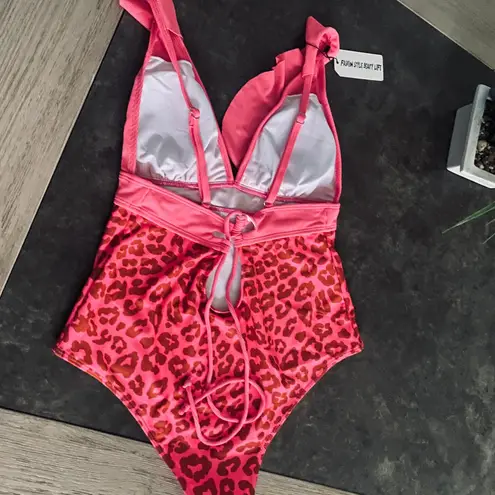 One Piece SPORLIKE Women Swimsuit V-Neck Ruffle Bathing Suit Padded Monokini