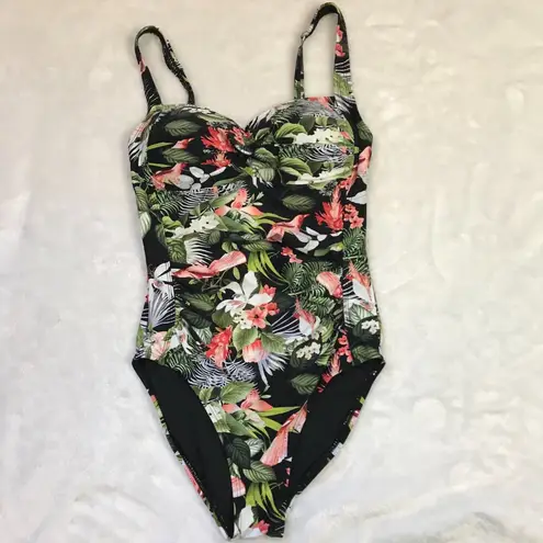 Nip Tuck Black Isle of Waimea Joanne Tummy Control Swimsuit Women's Size 4 Green