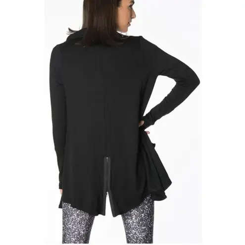 Terez Women's Black Zip-Up Drape Jacket M