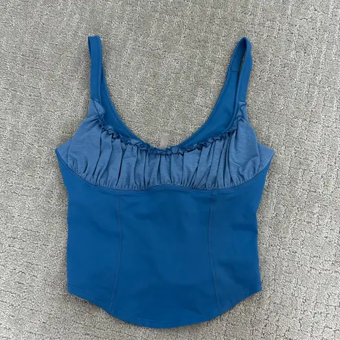Free people movement smockin hot blue workout Tank align Alo bustier full length Size M