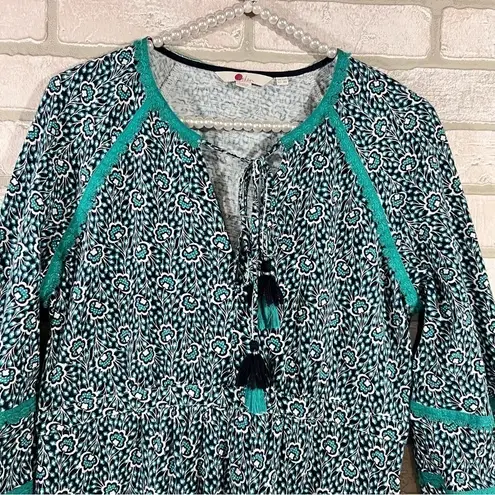 Boden Heidi Jersey Indian Ocean Fringe Dress Size 6