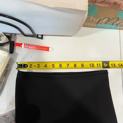 Svette Sweat Promoting High Rise Neoprene Belly Band Leggings Size Small Black