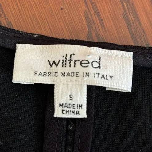 Wilfred Aritzia black and white zipper front long sleeve dress size Small