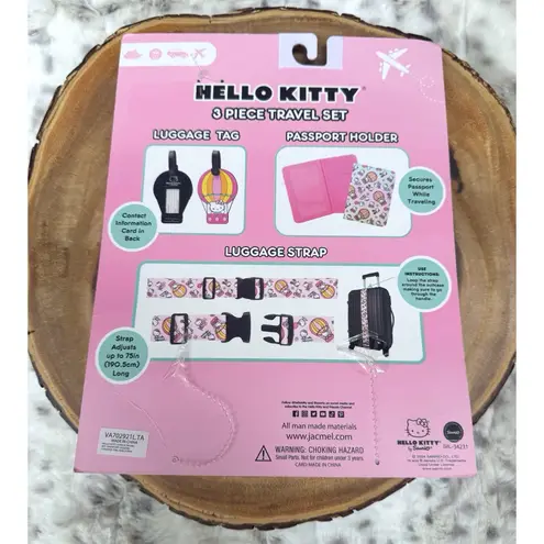 NWT Hello Kitty 3 Piece Travel Set Pink