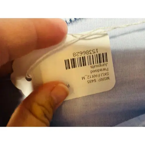 PARADISED Blue 100% Cotton Long Sleeve Tracksuit Kelsey Jumpsuit Size Medium