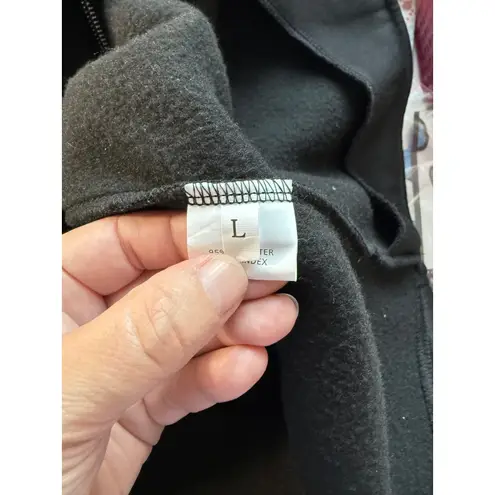 Hooded Duster Jacket Longline Cardigan Coat Pockets Everyday Black Size M/L Size L