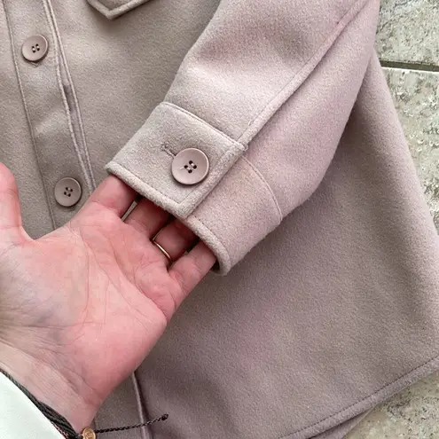 Avec Les Filles Oversized Woven Shacket in Blush