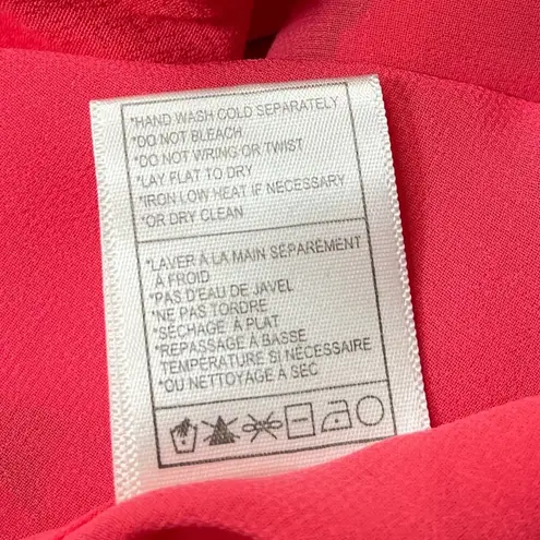 Cupcakes and Cashmere Morena Ruffle Wrap Dress Hot Coral Pink Size 8